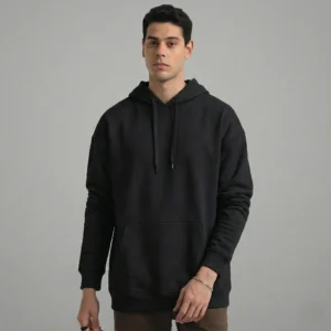 هودی بیسیک مشکی (سه نخ پنبه خالص و خار خورده)