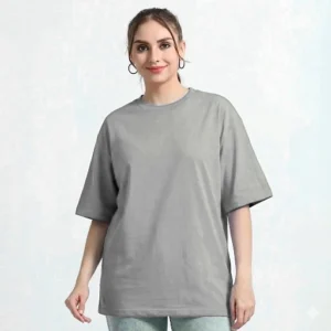 تیشرت طوسی روشن بیسیک یونیسکس